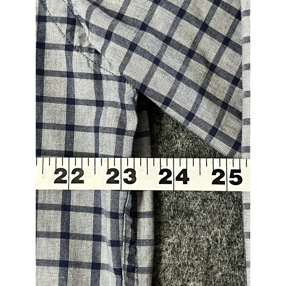 J.Crew Factory - Mens XL Slim Fit - Chambray Windowpane Tattersall‎ Button Down